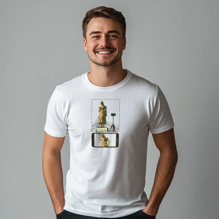 Balti marškinėliai "Anikės selfis" - Image 3
