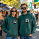 Džemperis su gobtuvu „Žmogaus selfis, Kaunas” (unisex, įvairių spalvų)